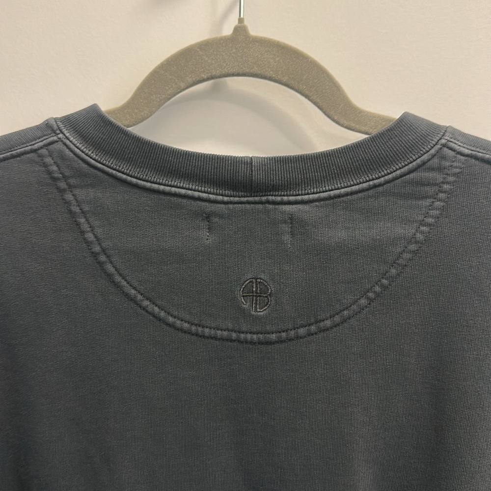 Anine Bing City Love Sweatshirt Charcoal Size M - Picture 8 of 11